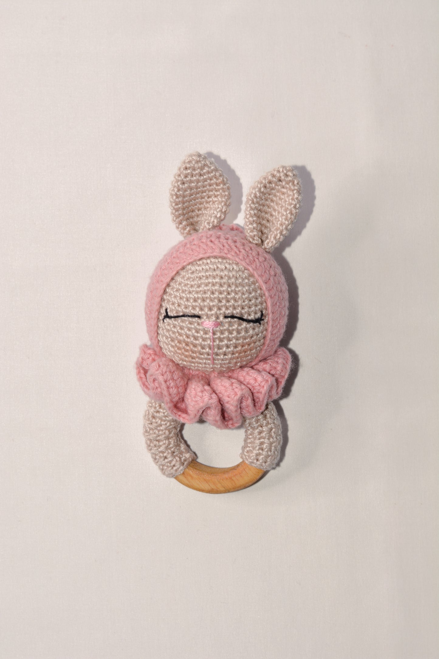 Amigurumi Bunny Rattle & Cuddle Toy Set