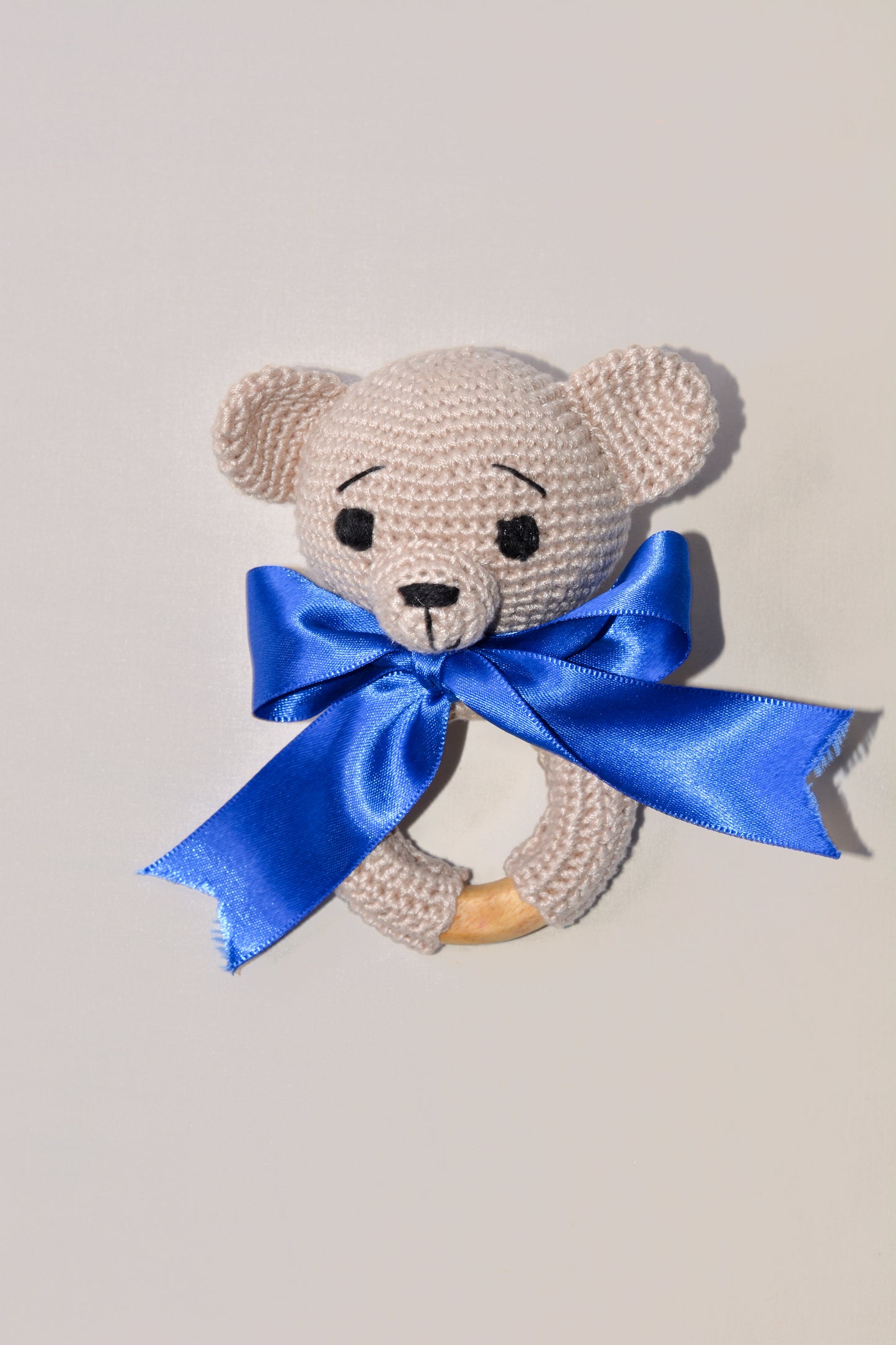 Amigurumi Bear Rattle & Cuddle Toy Set