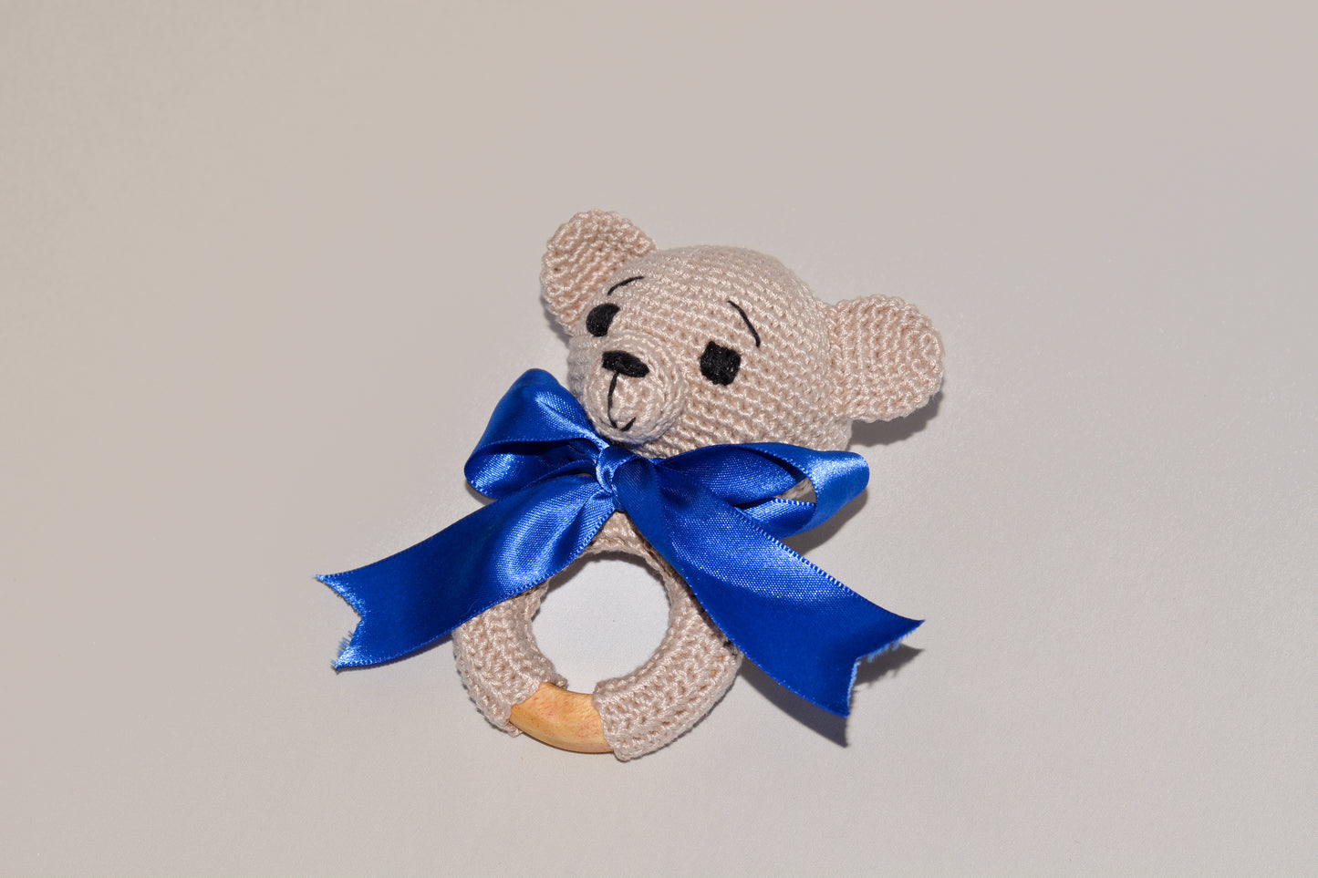 Amigurumi Bear Rattle & Cuddle Toy Set