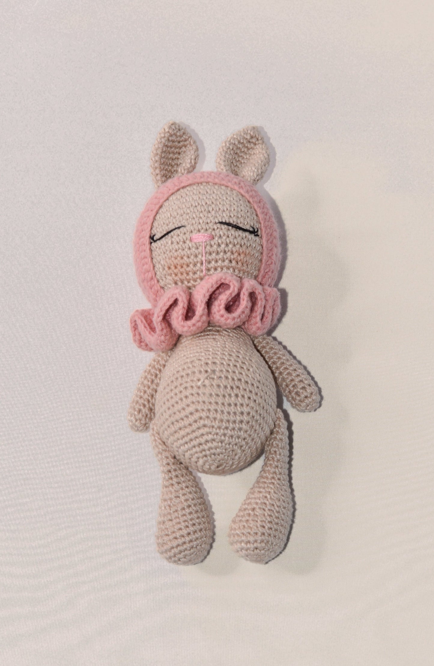 Amigurumi Bunny Rattle & Cuddle Toy Set